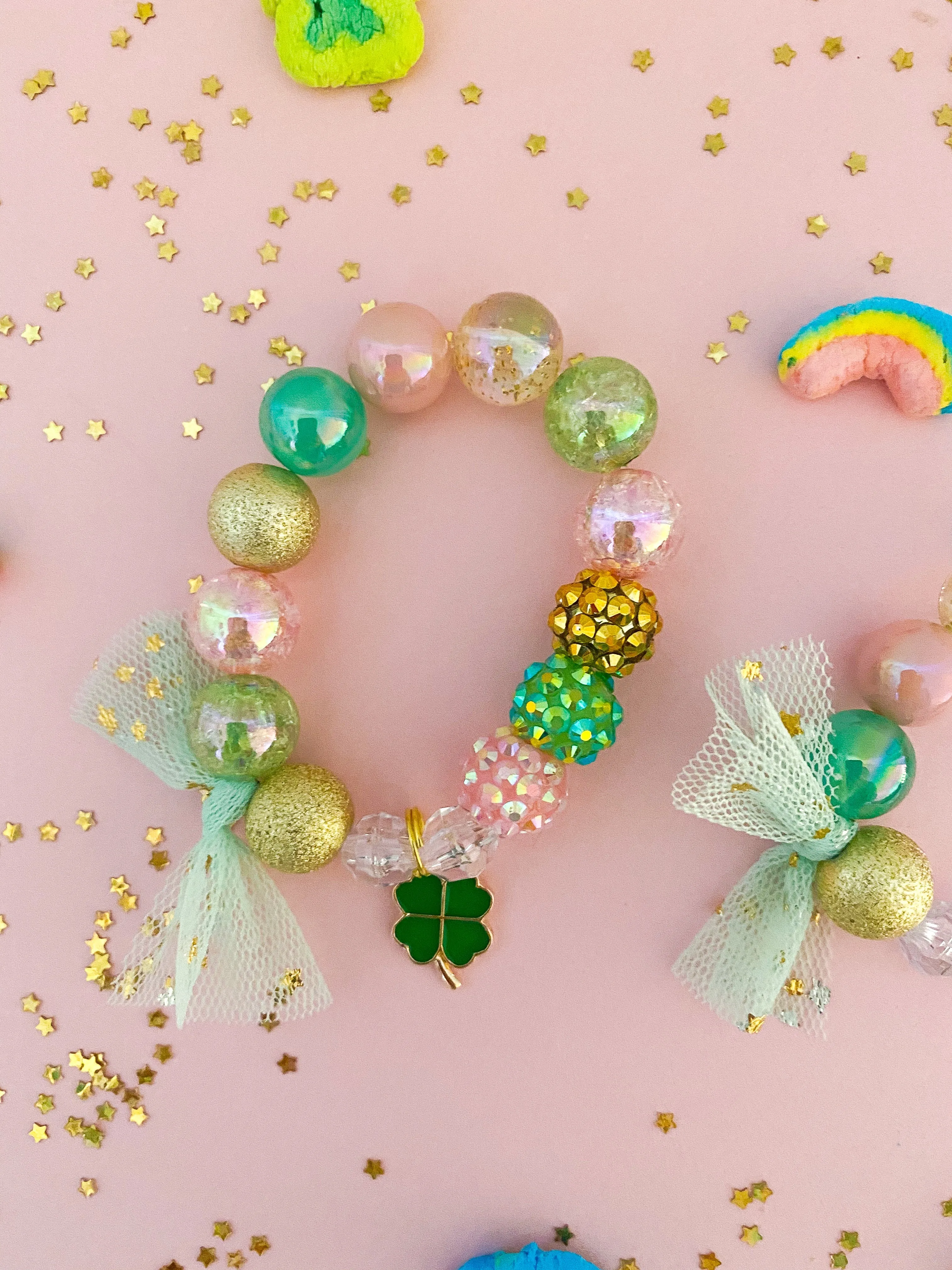 Sweet Shamrock Charm Bracelet - Customizable