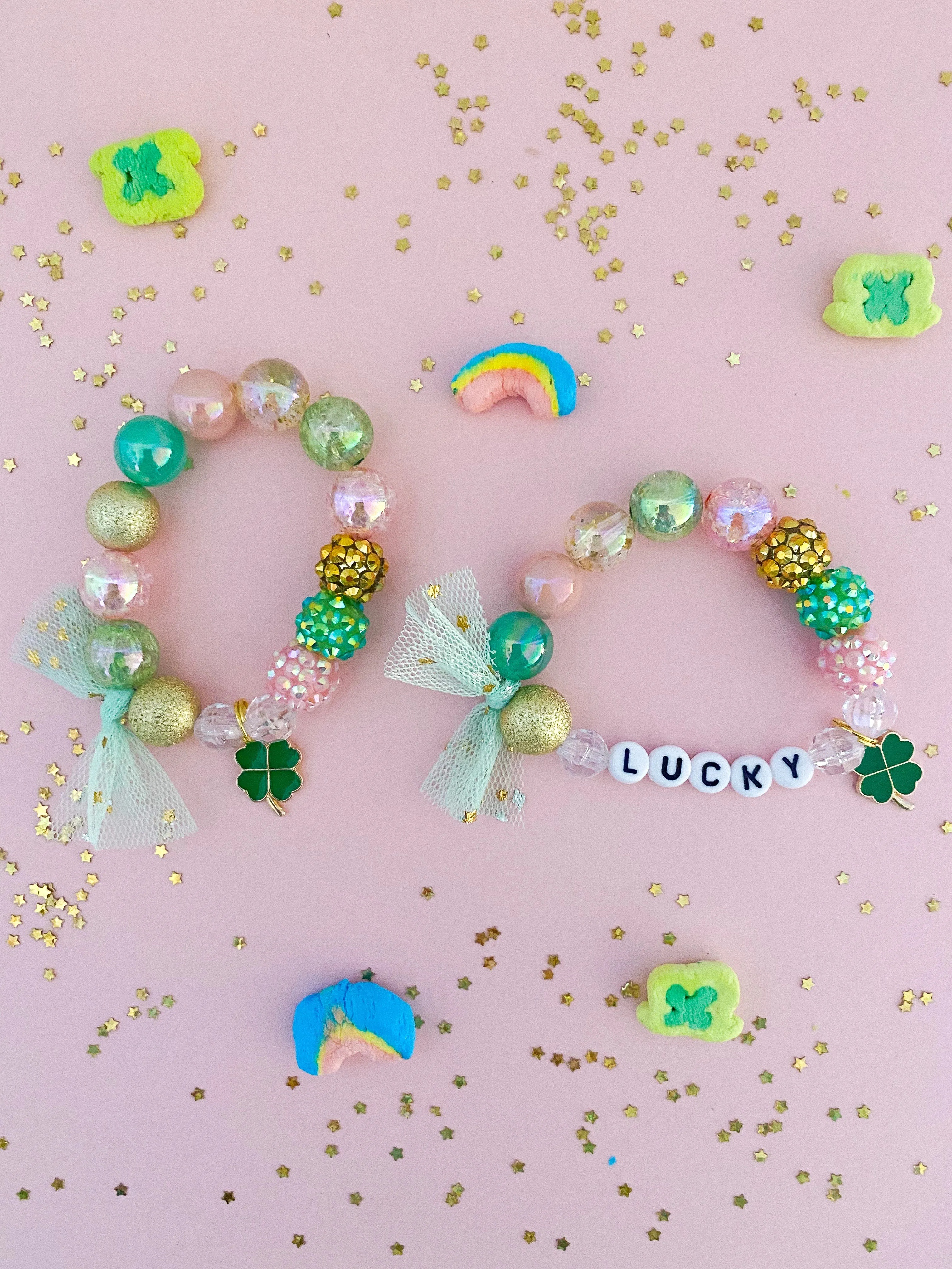 Sweet Shamrock Charm Bracelet - Customizable