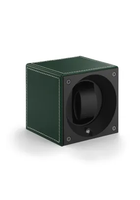 SwissKubiK Single Masterbox Green Leather Watch Winder