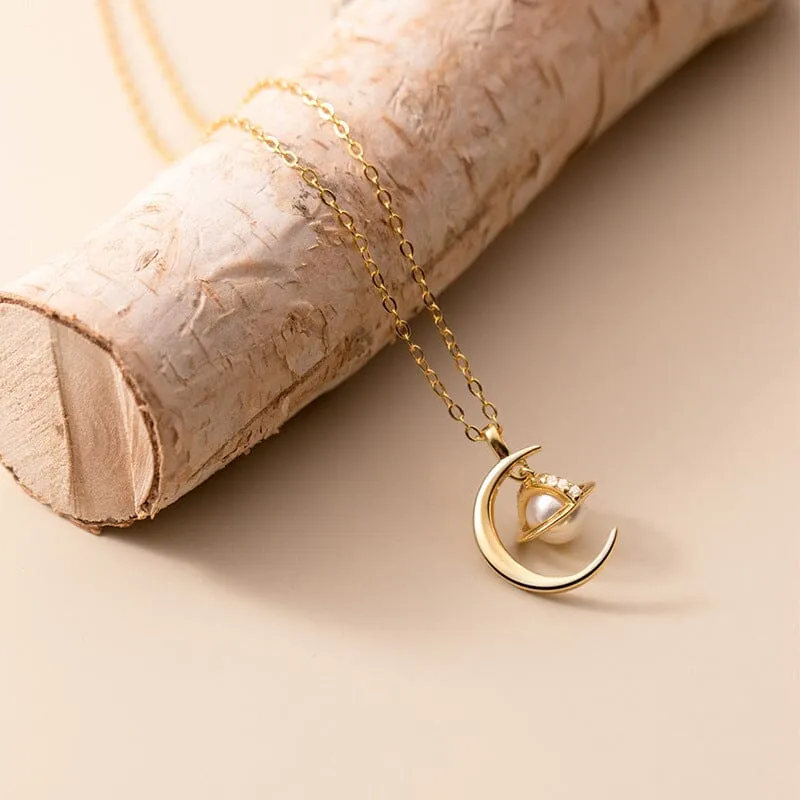 Synthesis Pearl Universe Necklace - 925 Sterling Silver