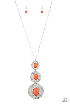 Talisman Trendsetter - Orange Paparazzi Necklace