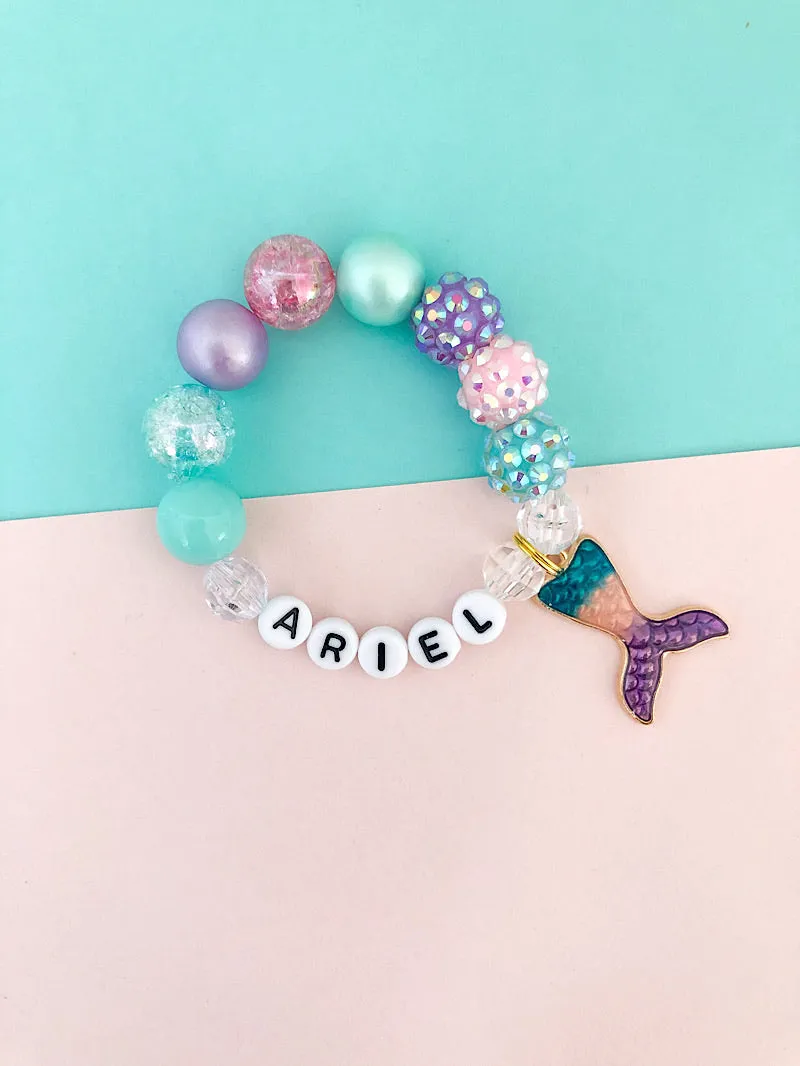 The Rainbow Mermaid Charm Bracelet - Customizable