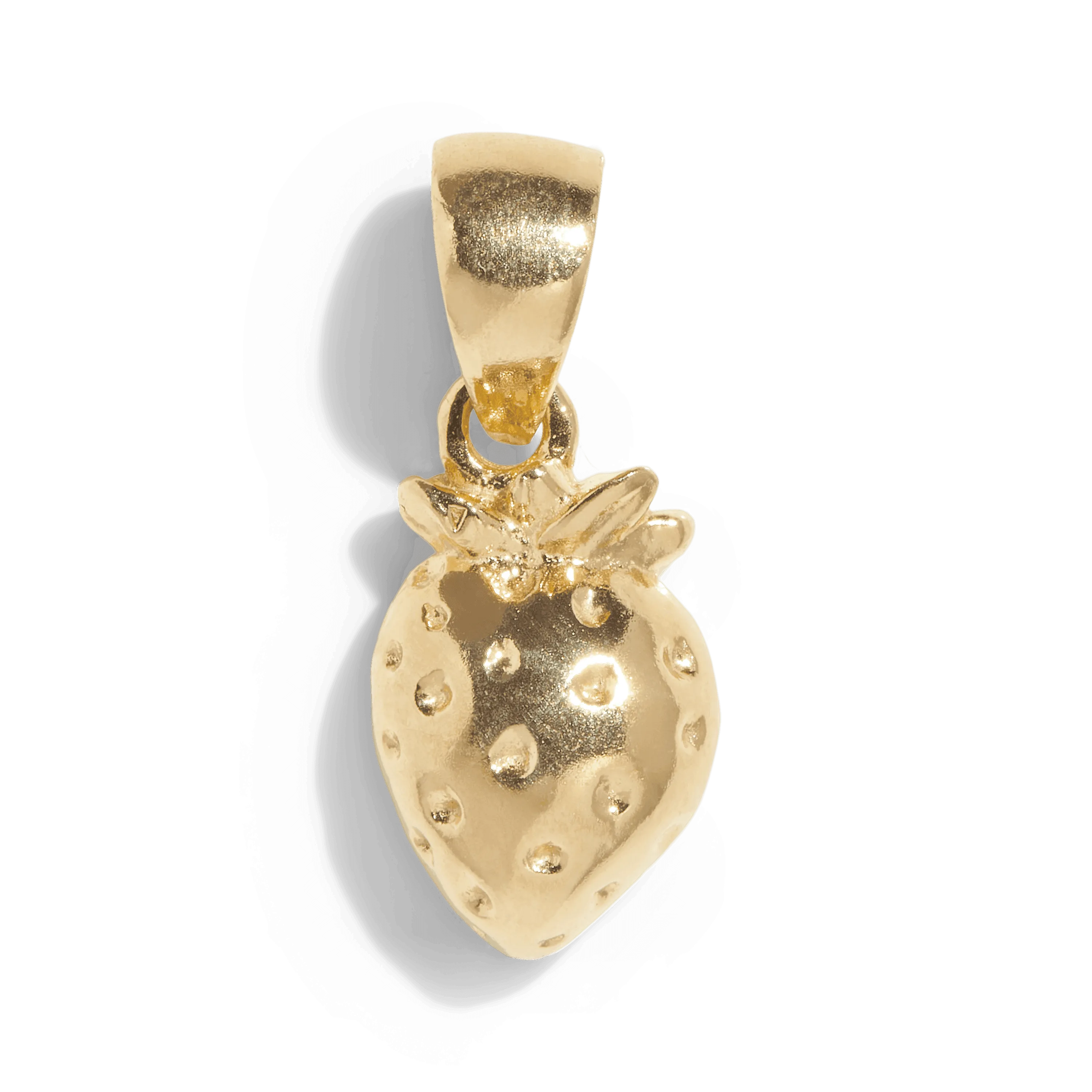 THE STRAWBERRY PENDANT - Solid 14k yellow gold