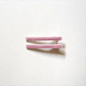 Thin velvet clip Rose (2pz)