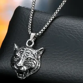 Tiger Head Pendant Necklace