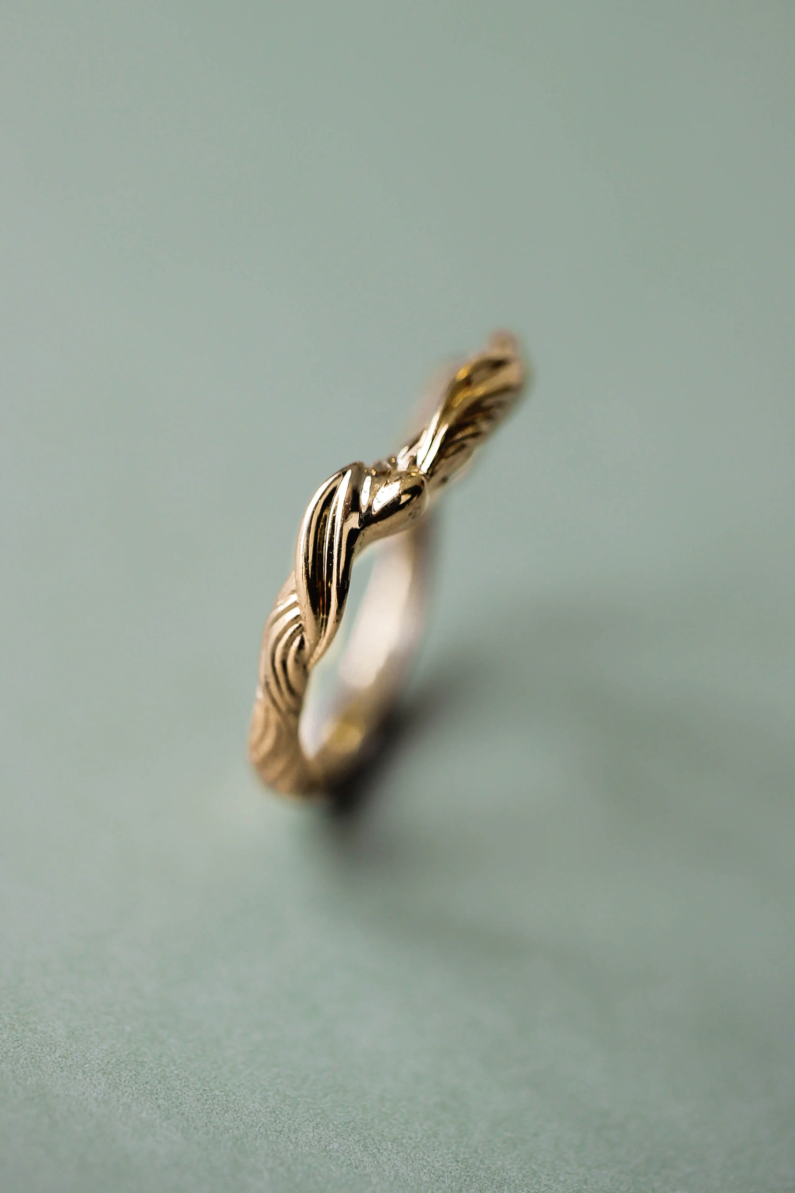 Twisted branch wedding ring, matching band for Olivia