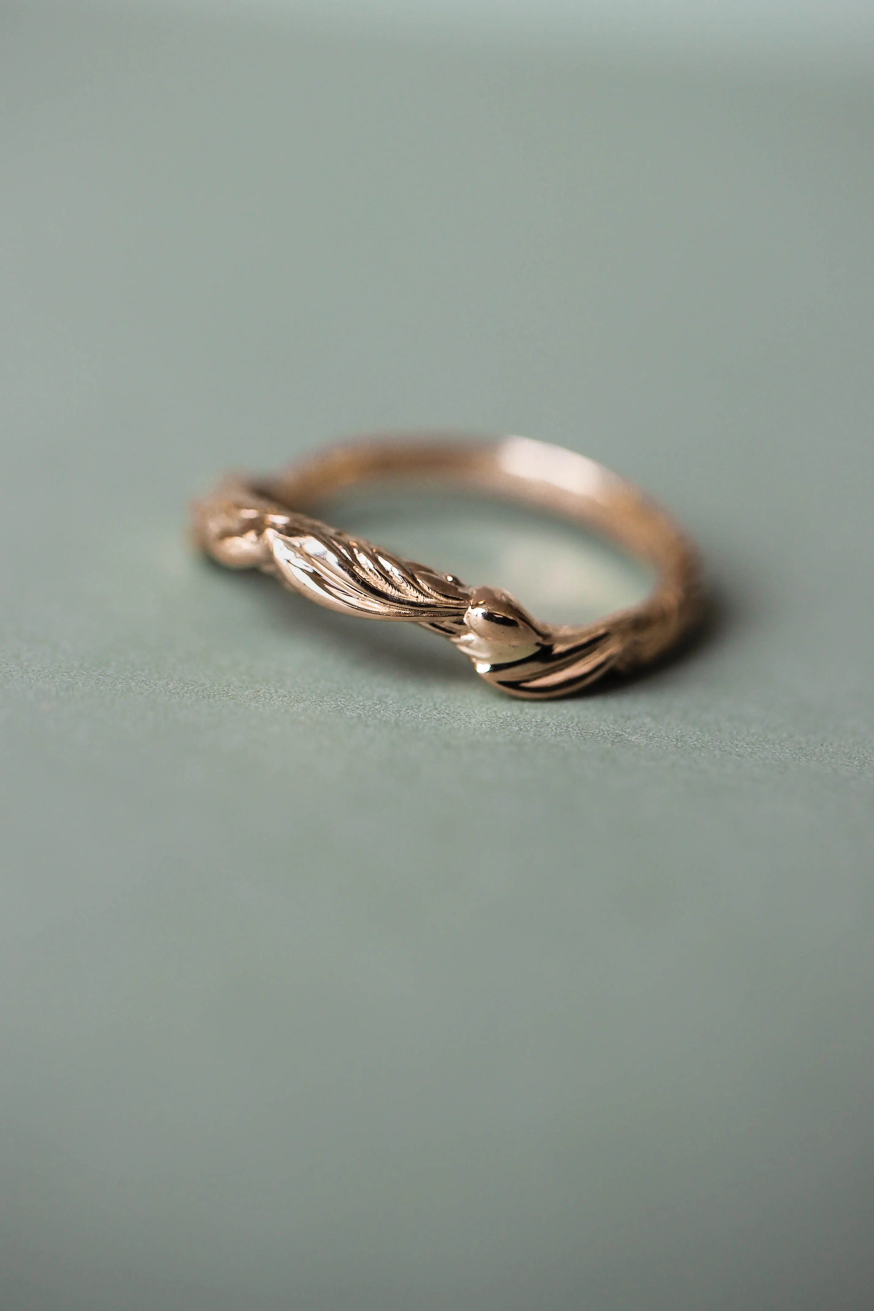 Twisted branch wedding ring, matching band for Olivia