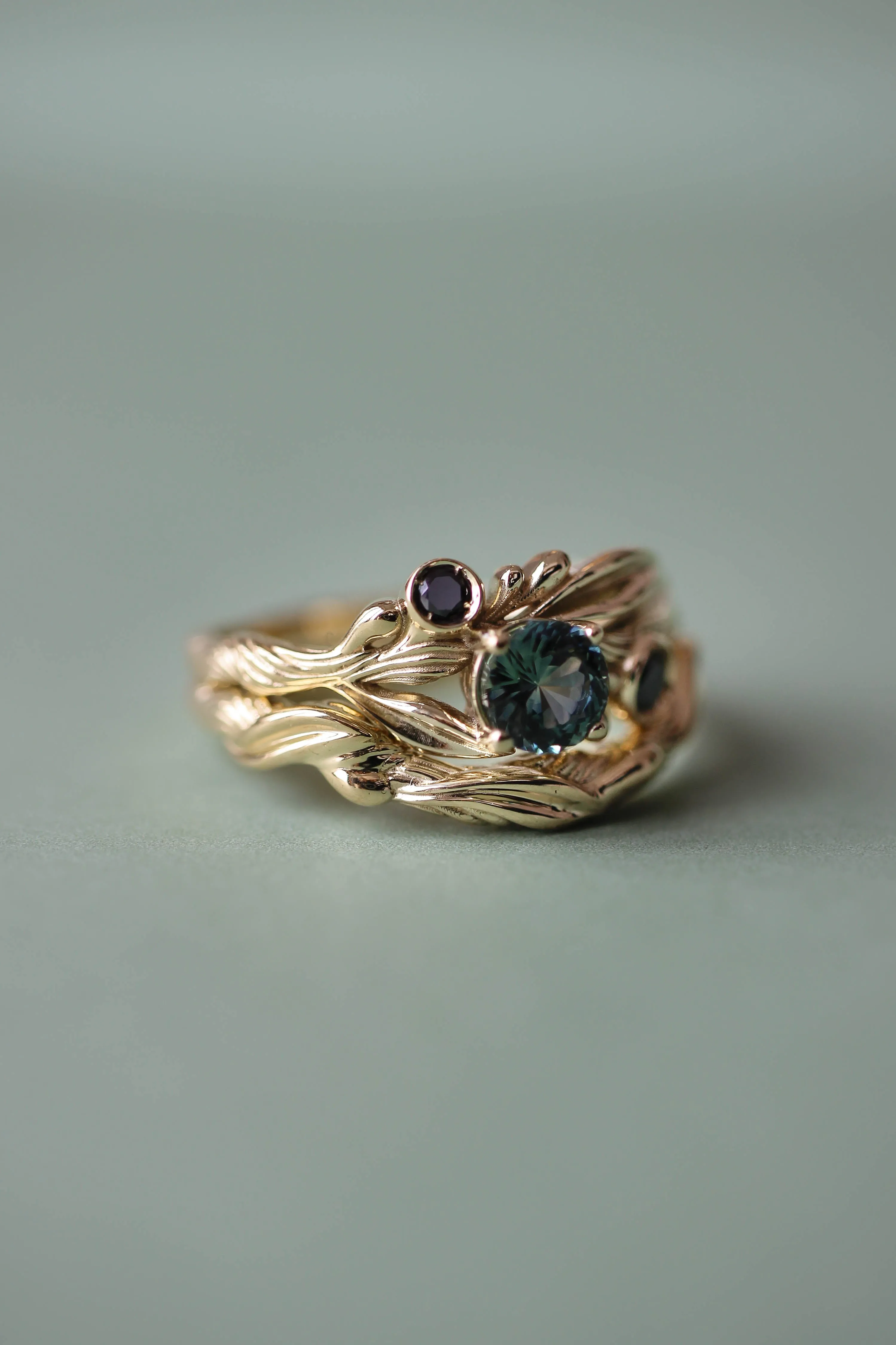 Twisted branch wedding ring, matching band for Olivia