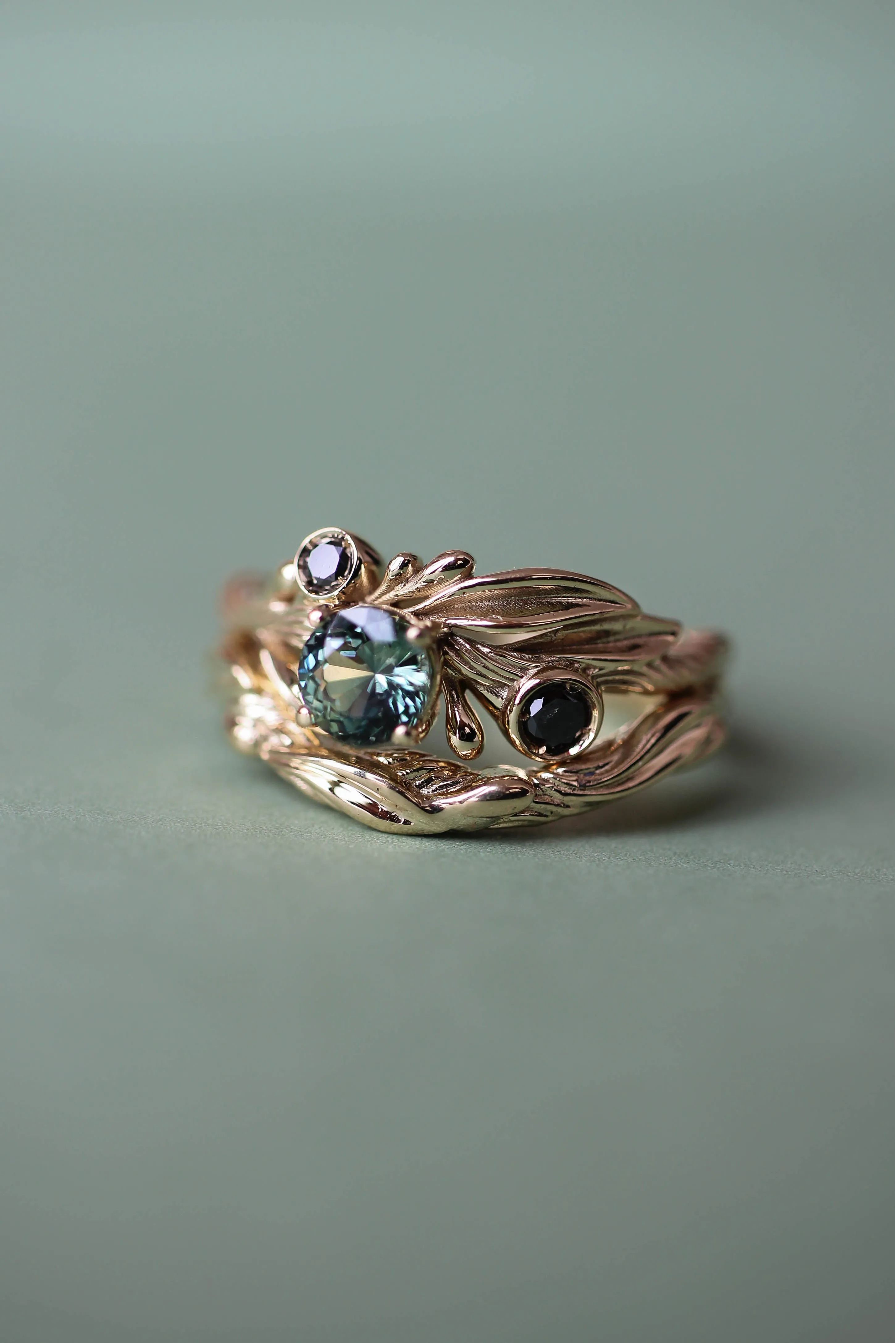 Twisted branch wedding ring, matching band for Olivia