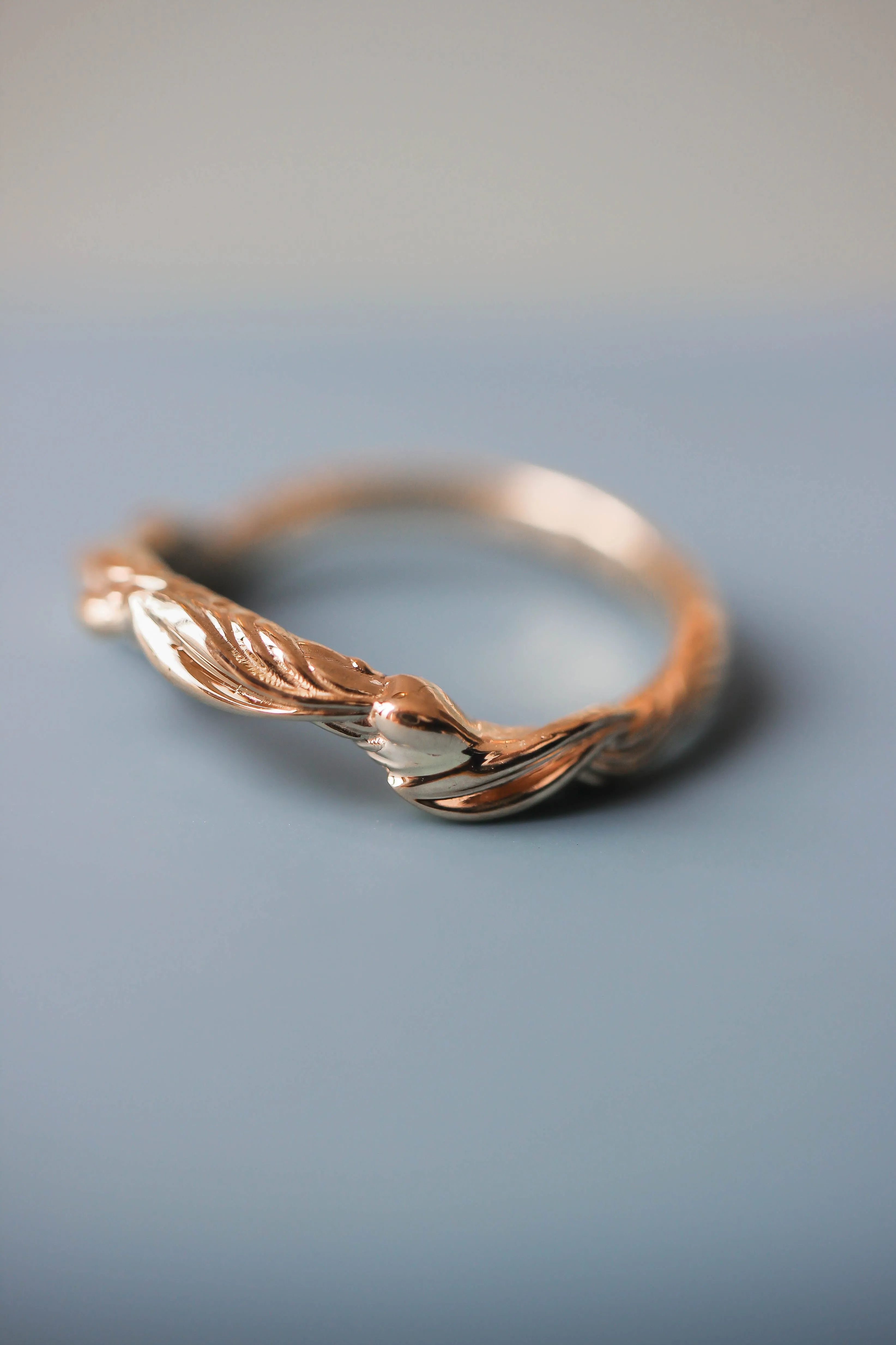 Twisted branch wedding ring, matching band for Olivia