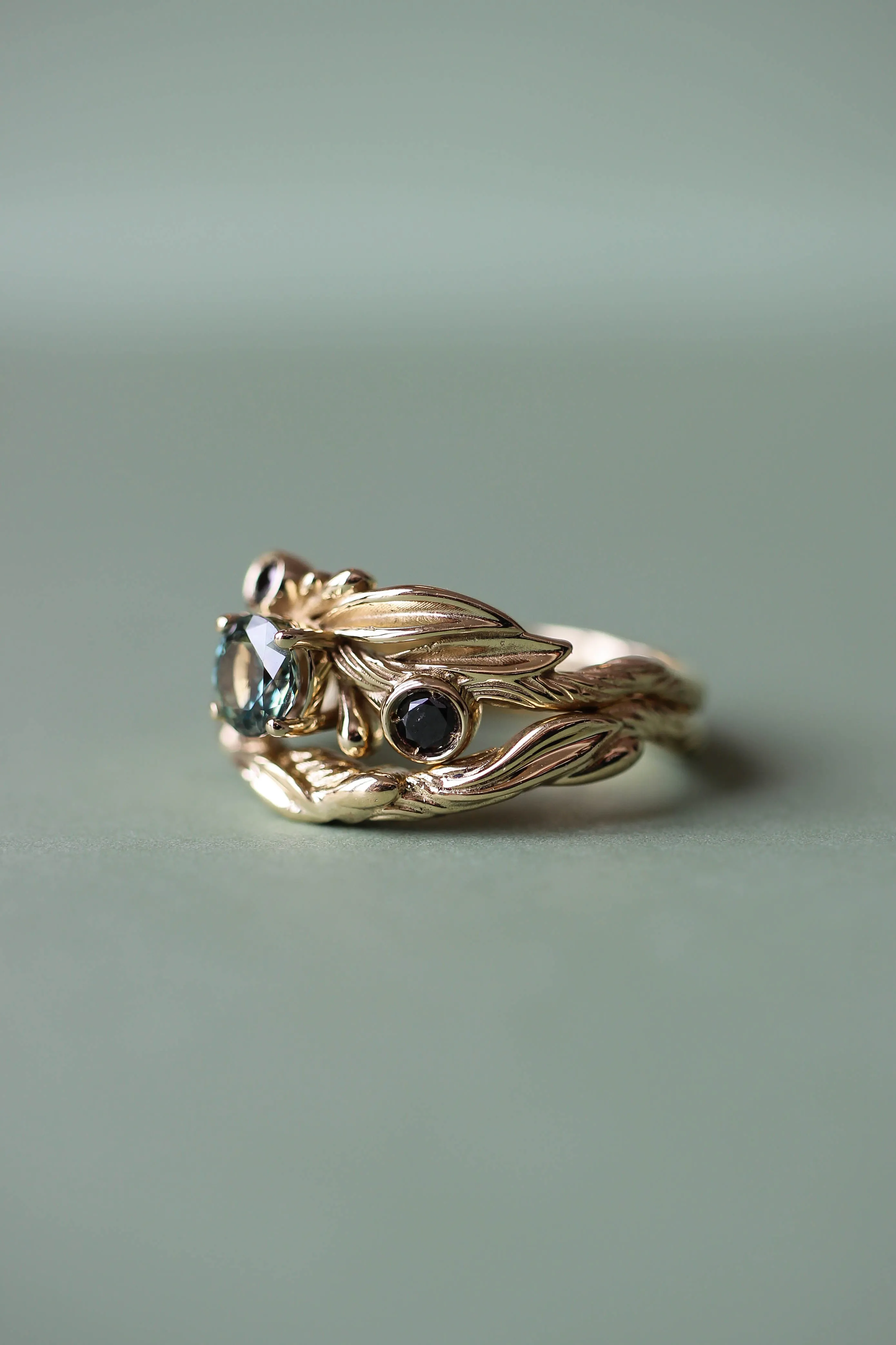 Twisted branch wedding ring, matching band for Olivia