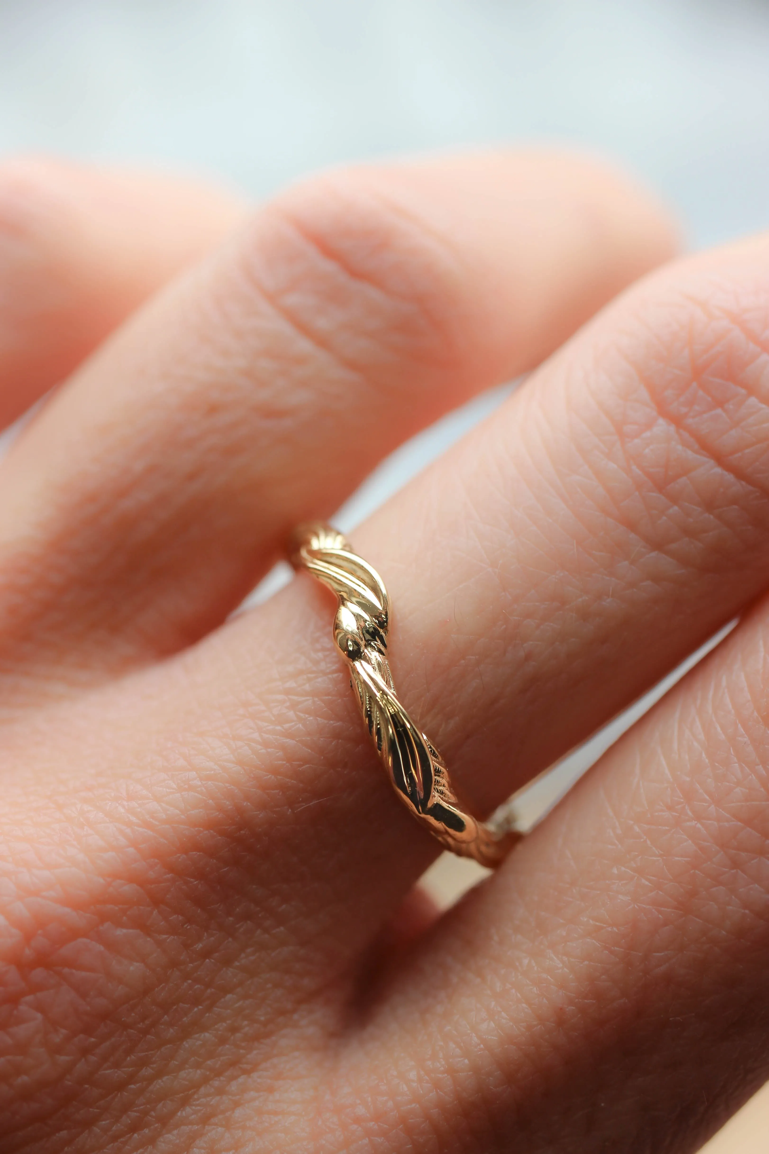 Twisted branch wedding ring, matching band for Olivia