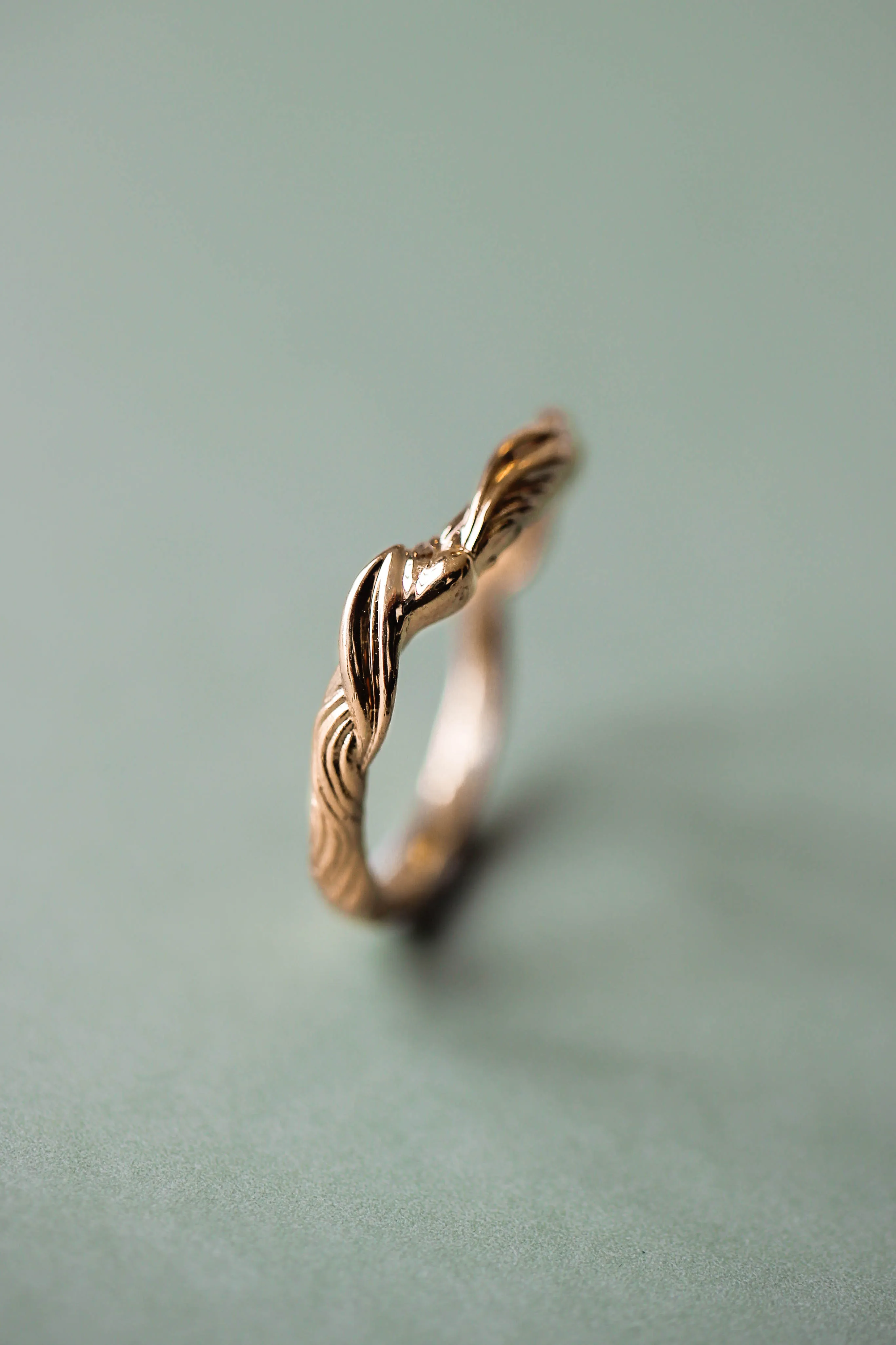 Twisted branch wedding ring, matching band for Olivia