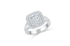 V Split Diamond Engagement Ring 1.63 ct tw 14K White Gold DENG062