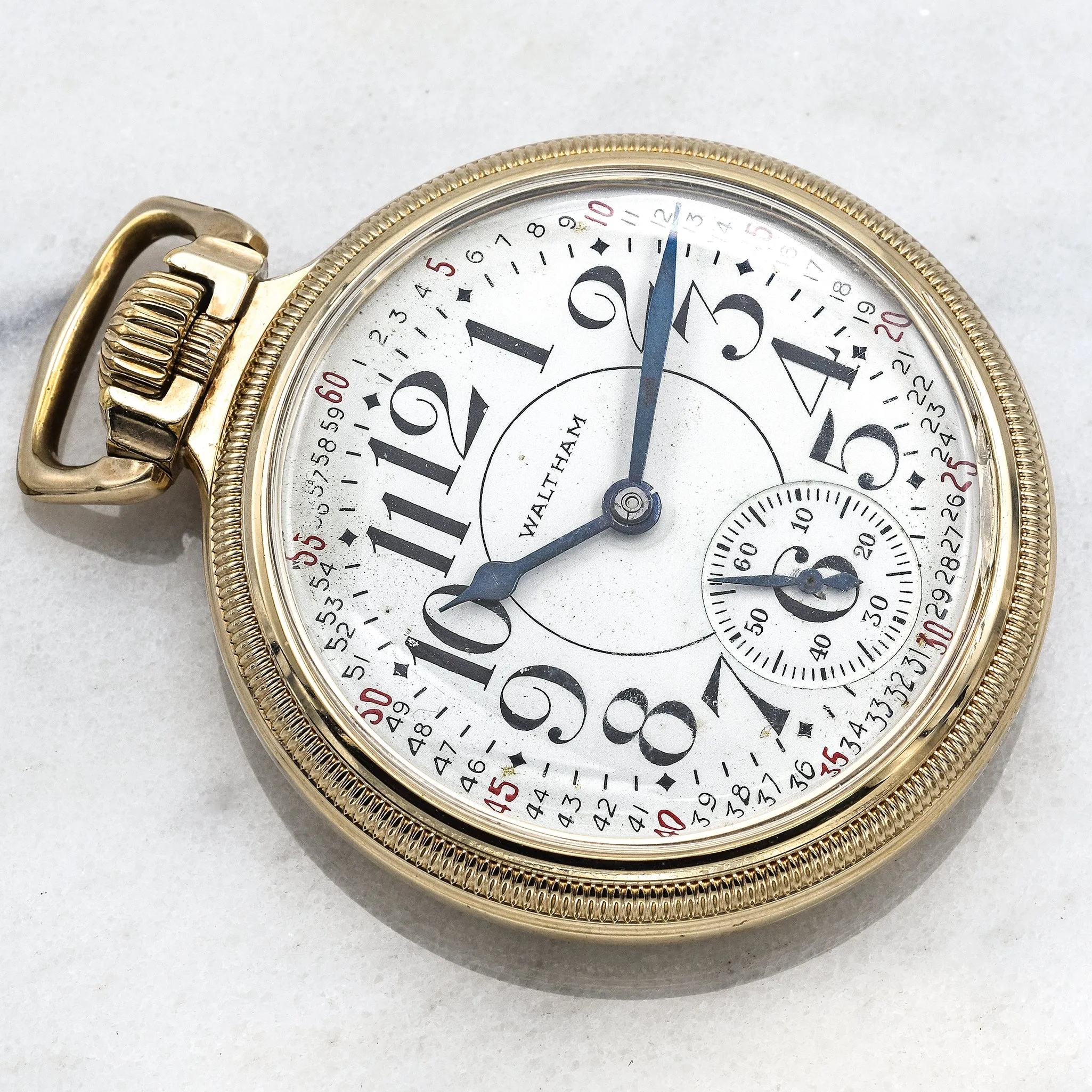 Vintage 10K Gold Filled Waltham Vanguard 23 Jewel Pocket Watch