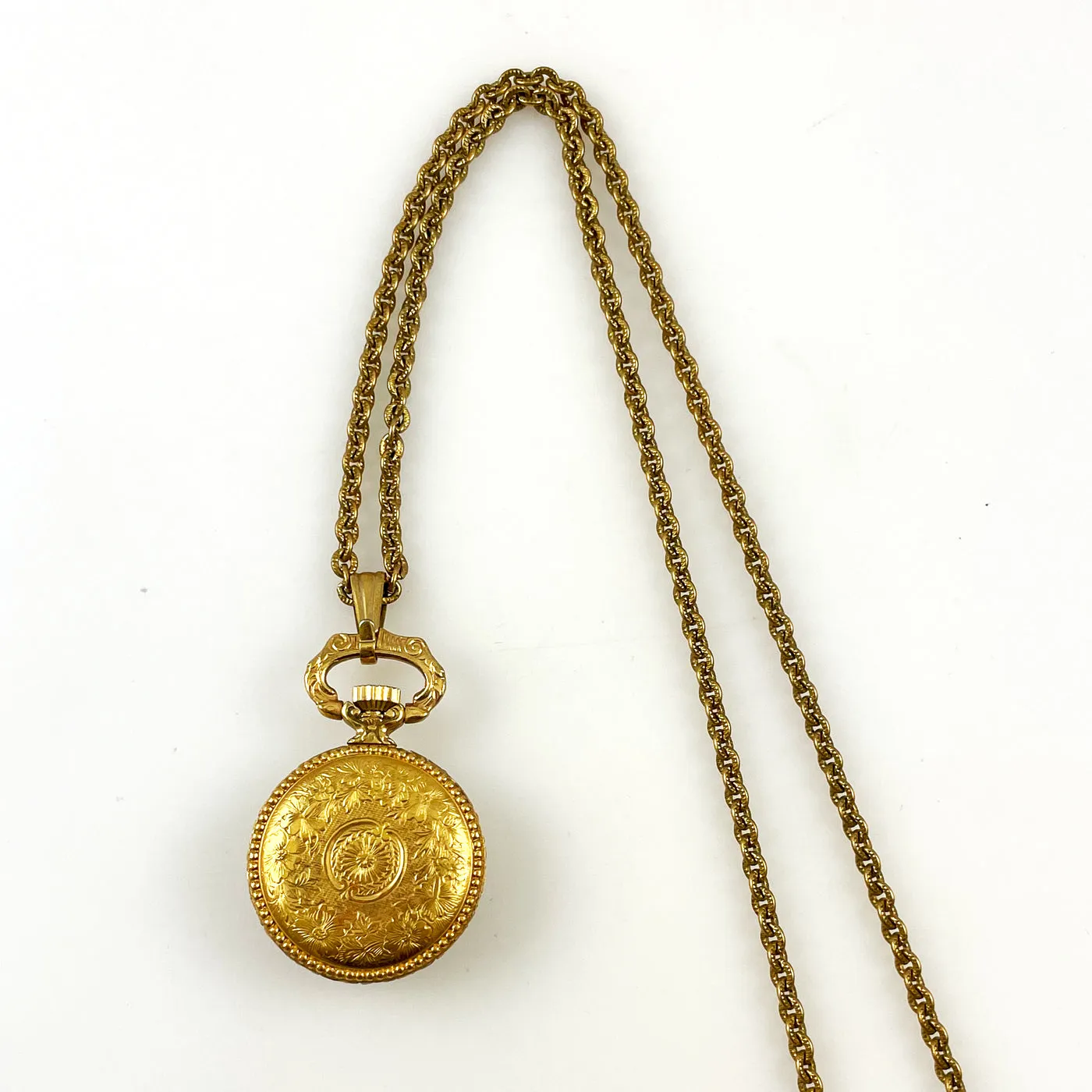 Vintage Jubilee Enamel Watch Pendant on Chain