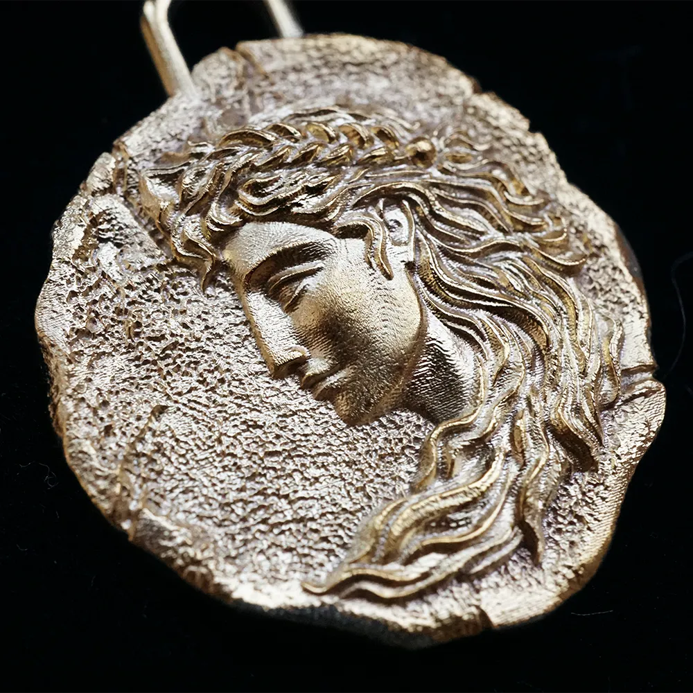 Virgo Zodiac Pendant in Sterling Silver and 14K Gold