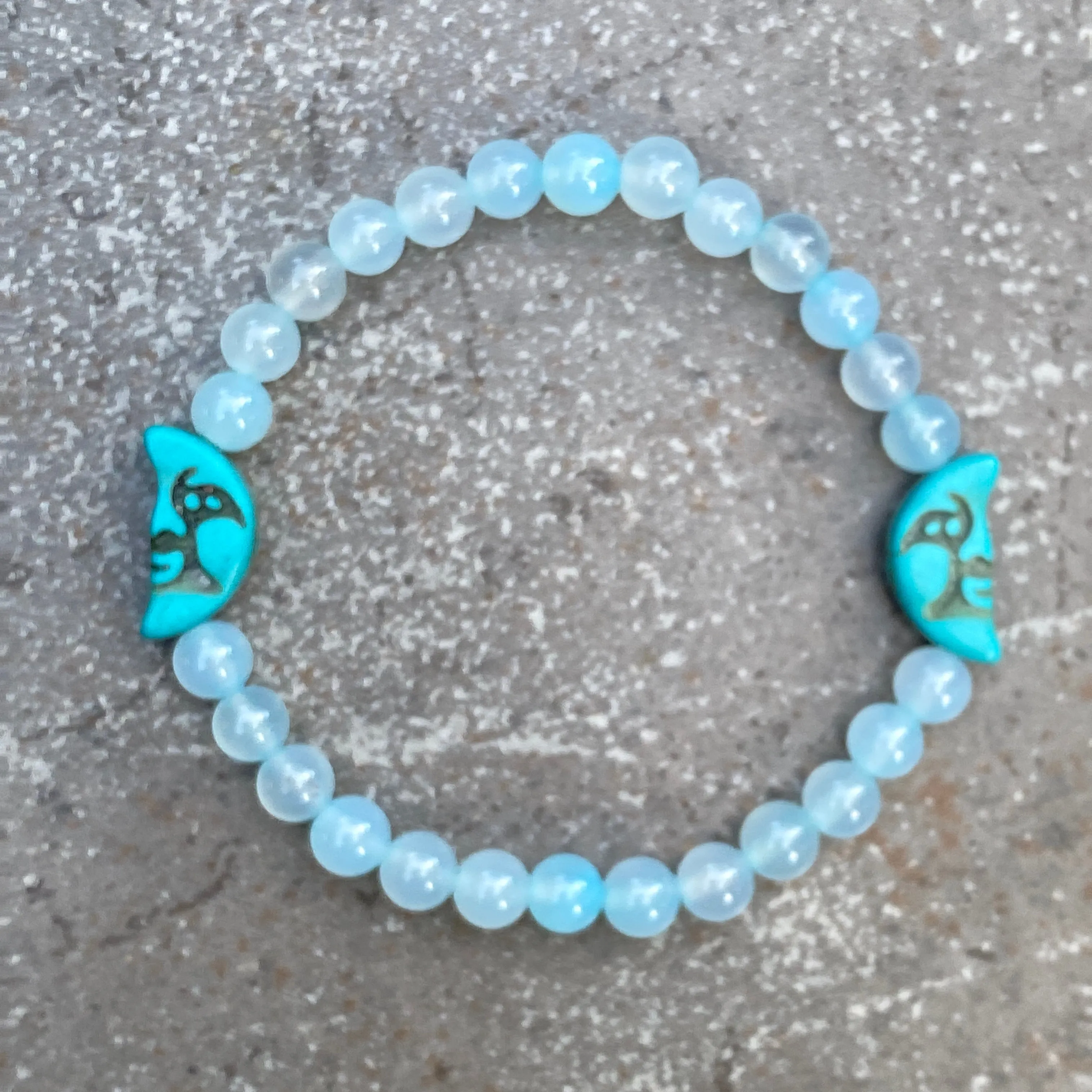 Women's Crescent Moon shape Gemstone Bracelets