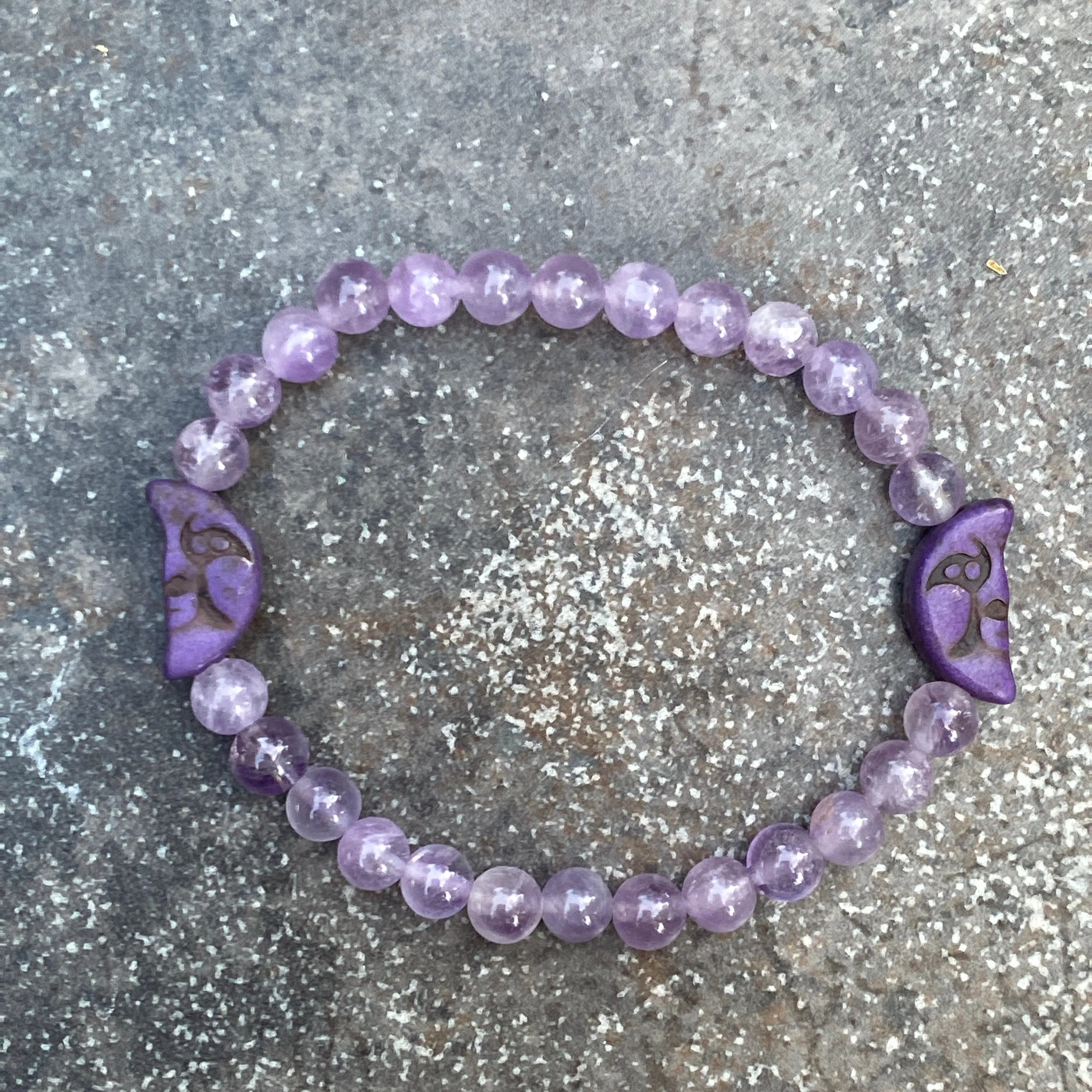 Women's Crescent Moon shape Gemstone Bracelets