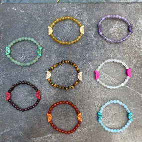 Women's Crescent Moon shape Gemstone Bracelets